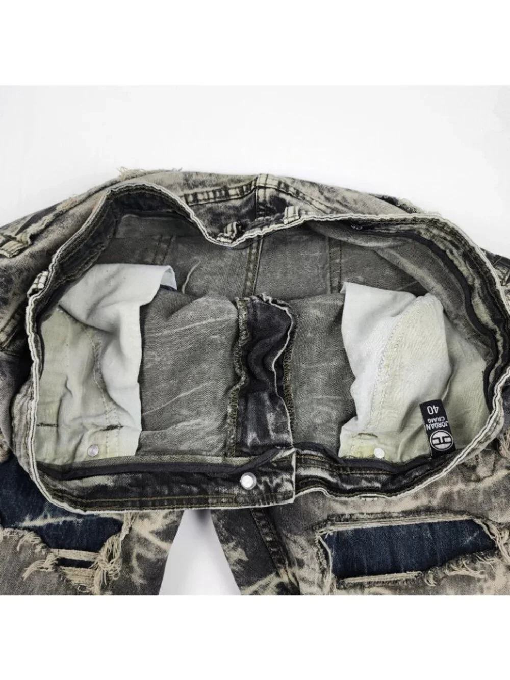 Jordan Craig Shorts Mens 40x12 Multi Distressed Jean Shorts J6715